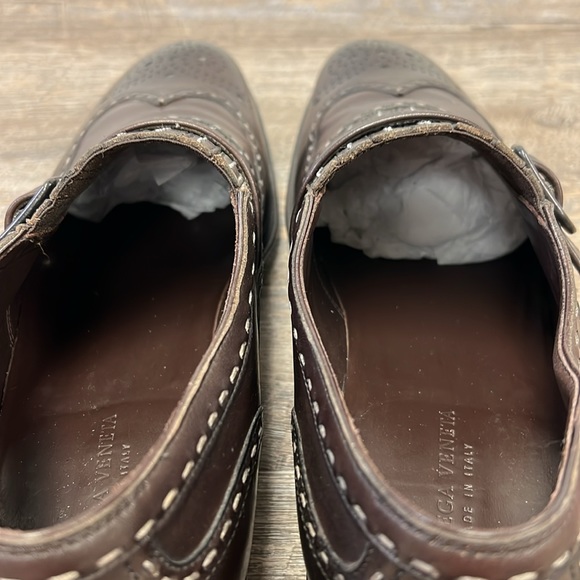 Bottega Veneta Men’s Wing Tip Single Monk Strap Loafers-Made in Italy Size 43/10 - Picture 6 of 11
